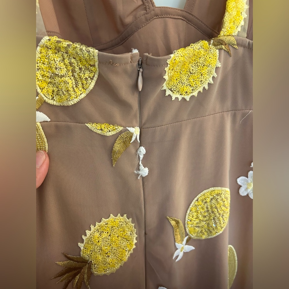 For Love And Lemons Yellow Floral Midi Dress - Picture 12 of 14
